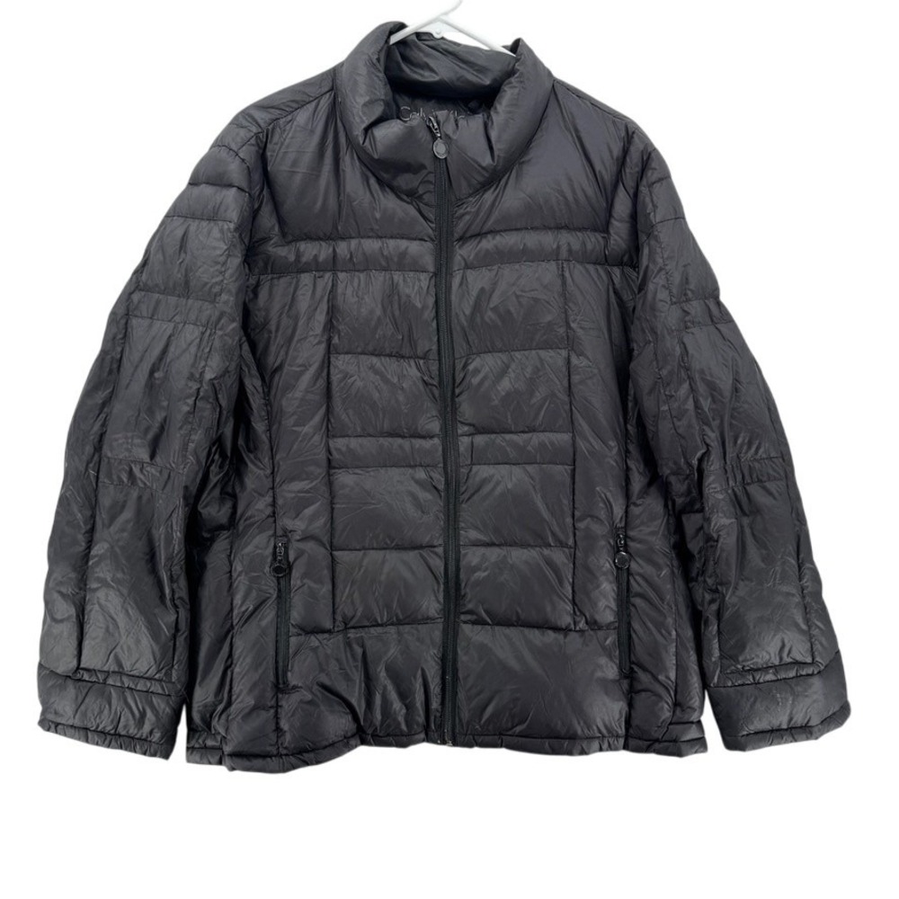 Calvin Klein Jacket Womens 2XL Black‎ Packable Lightweight Premium Down Puffer